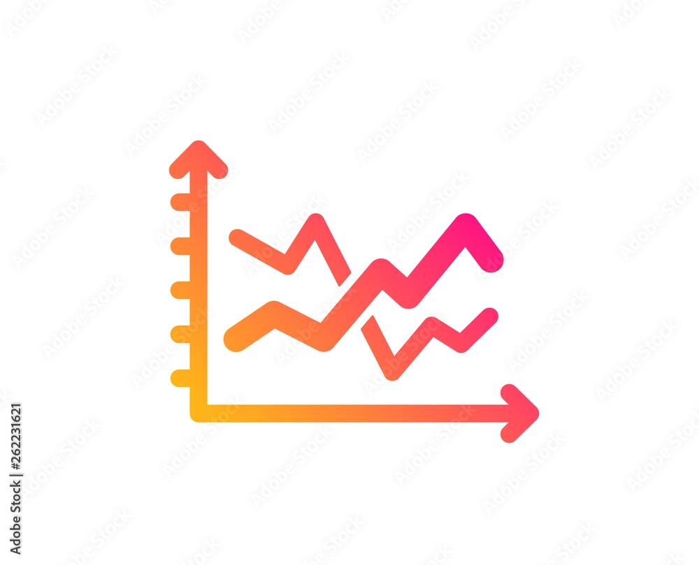 Diagram chart icon. Presentation graph sign. Market analytics symbol. Classic flat style. Gradient diagram chart icon. Vector Diagram chart icon. Presentation graph sign. Market analytics symbol. Classic flat style. Gradient diagram chart icon. Vector