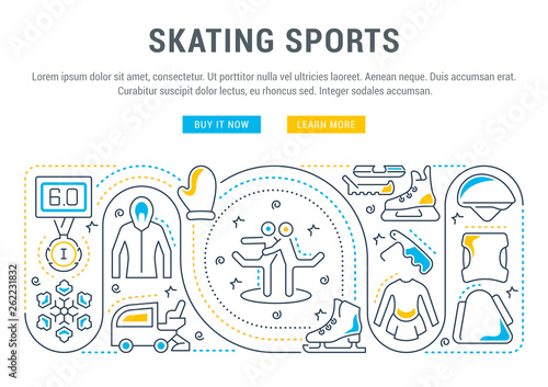 Vector Banner of the Skating Sports.