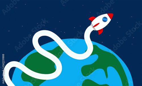 missile, razzo, decollo, start up, impresa,	pianeta