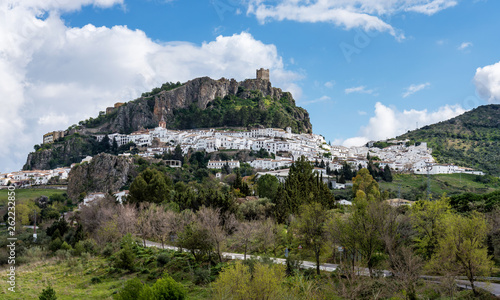 Zahara de la Sierra located in the Sierra de Grazalema, Andalusia, Spain.