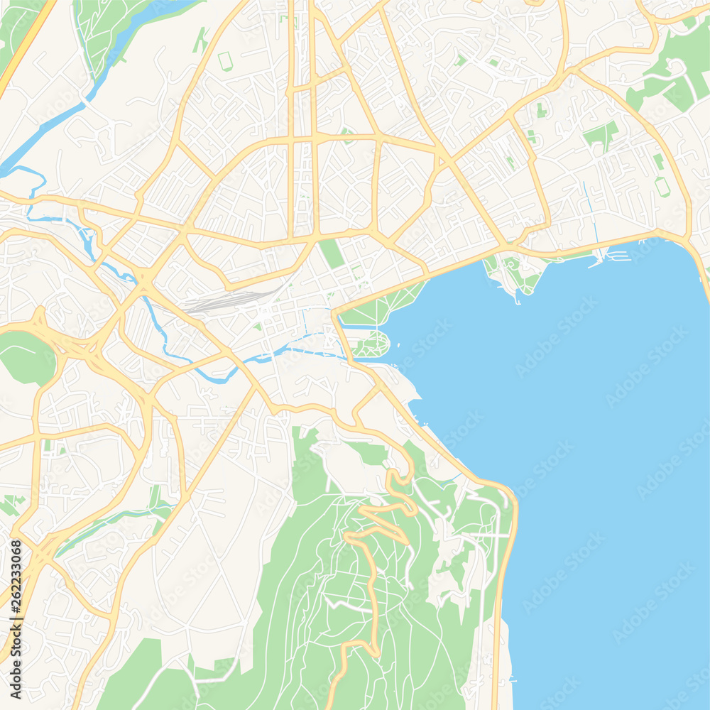 Obraz premium Annecy, France printable map