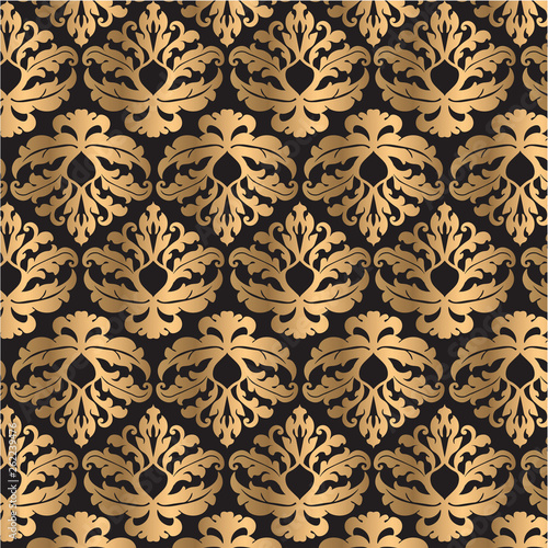 gold leaf pattern vector