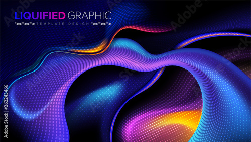 The background template of curvy stripes in vector.  It is suitable for being as a template, landing page, website, etc.