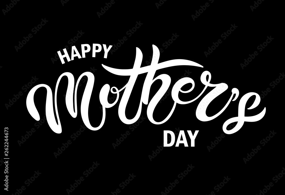 Plakat Happy Mother's Day. Hand drawn lettering.