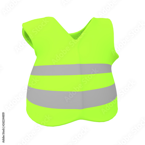 3D Rendering of yellow vest