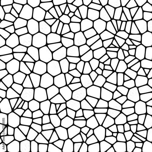 Seamless pattern.The cracks texture white and black. Vector background mosaic - vector © artXLabs