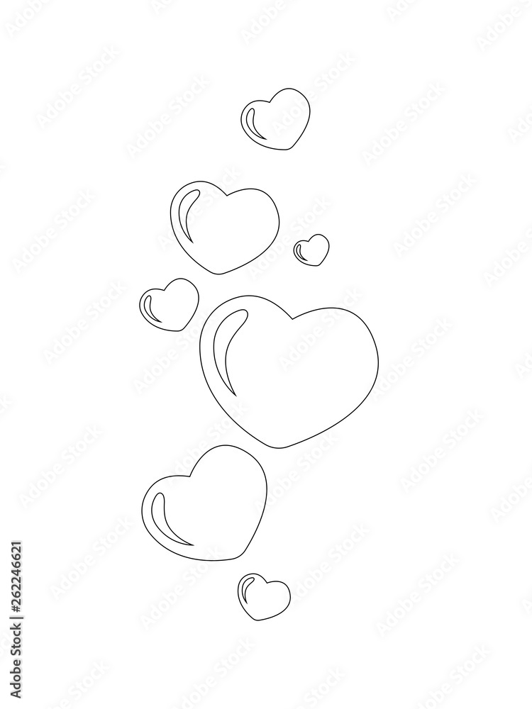 Transparent simple heart bubbles Transparent simple heart bubbles