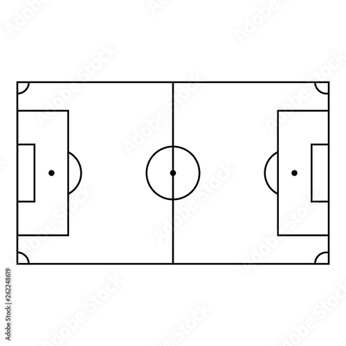 Fußballfeld Schwarz Weiß