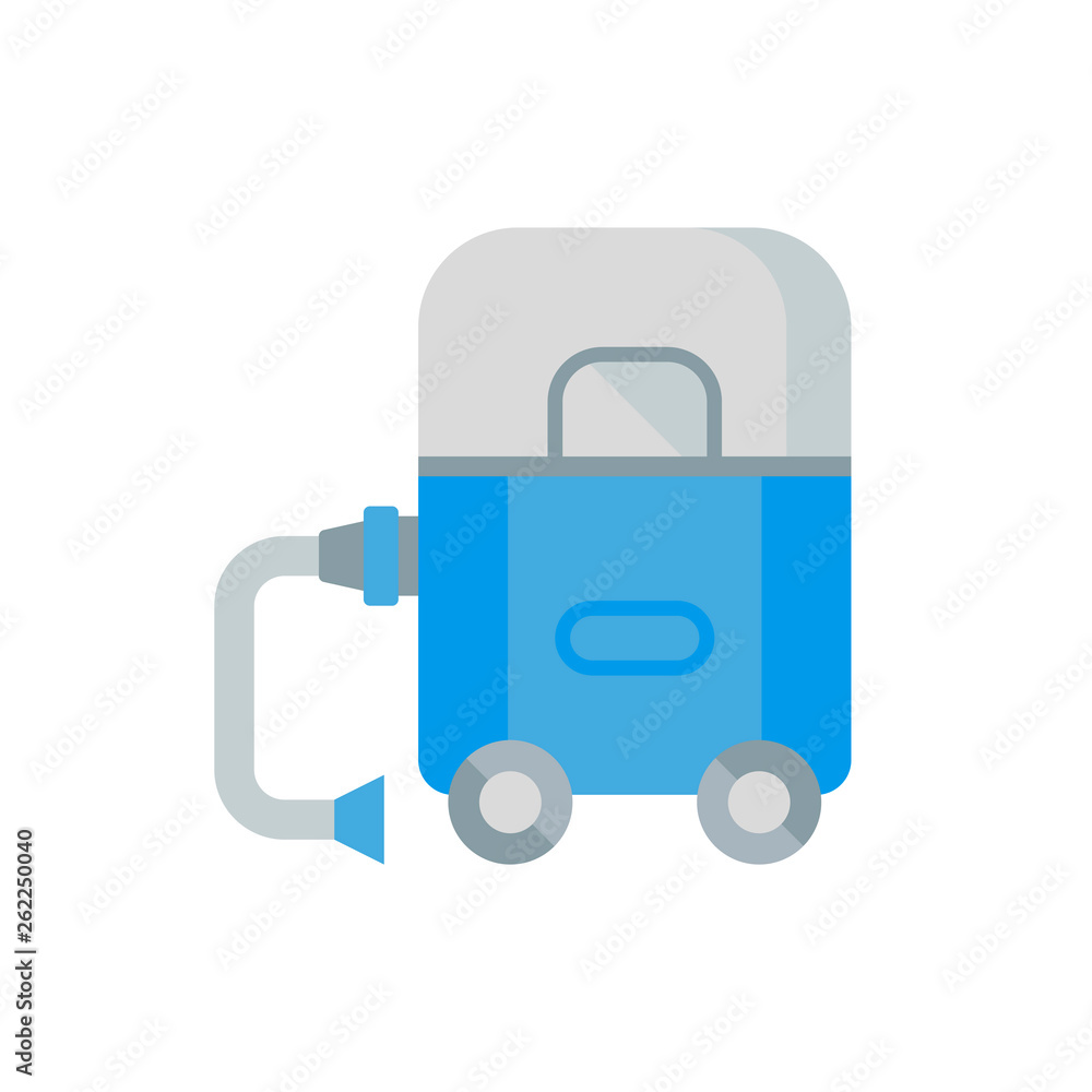 Flat Illustration of a Vacuum Flat Illustration of a Vacuum