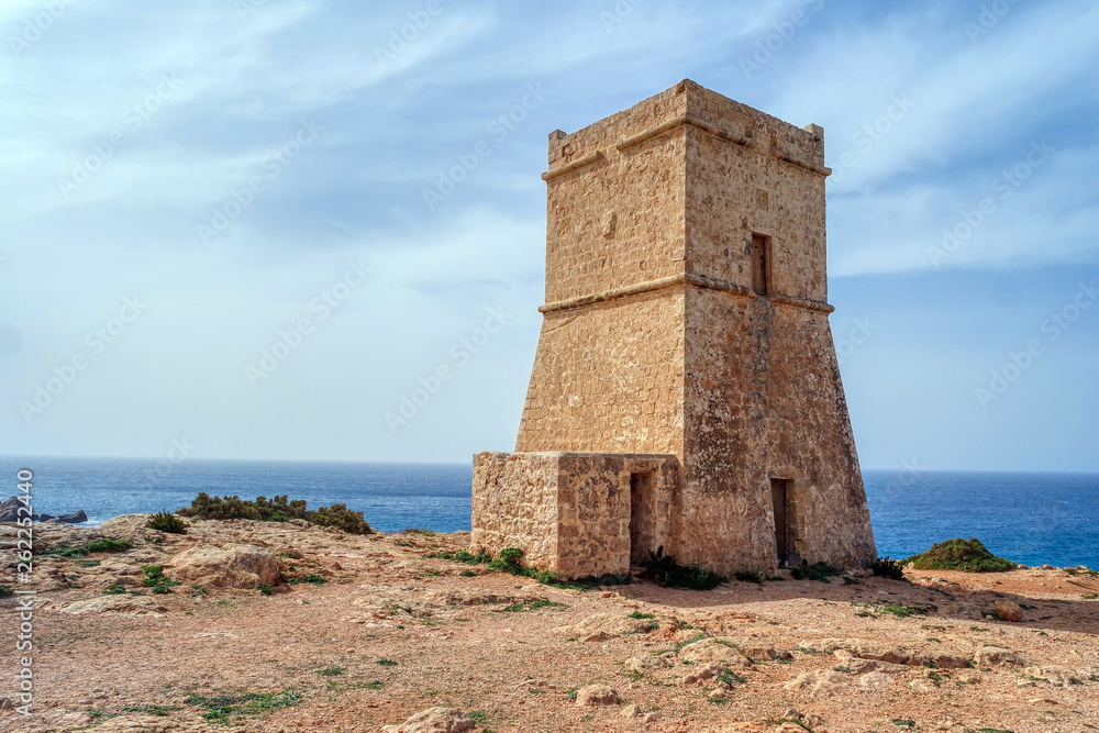 Ghajn Tuffieha Tower in Malta, Mgarr, Malta