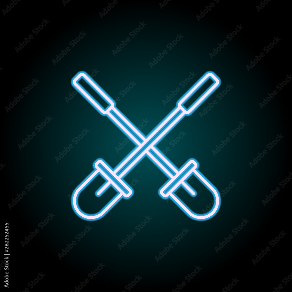 shoulder blades neon icon. Elements of Camping set. Simple icon for websites, web design, mobile app, info graphics shoulder blades neon icon. Elements of Camping set. Simple icon for websites, web design, mobile app, info graphics