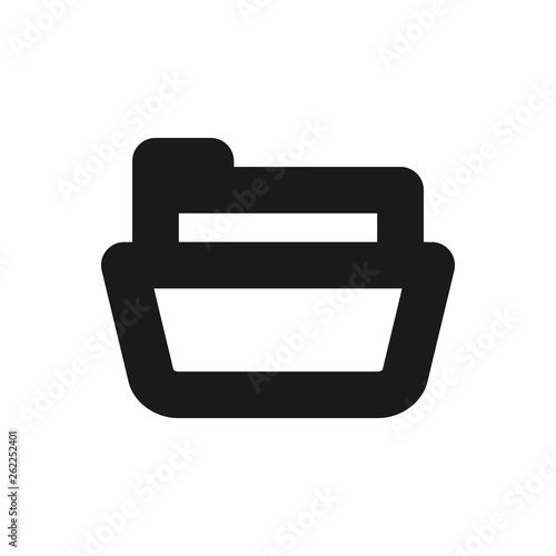 Open Folder vector icon in a trendy flat style. Folder icon for businesses, website, app and UI.