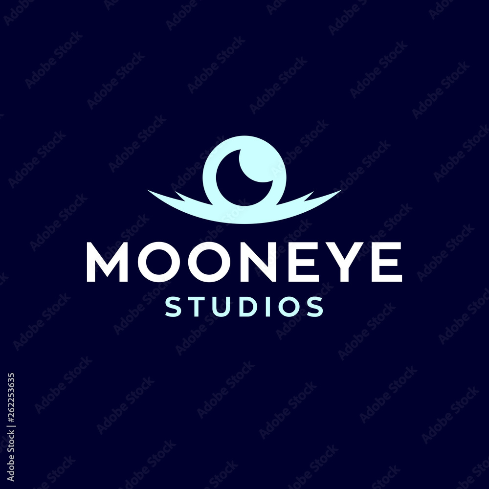 Moon Eye Vision Logo Template - vector Moon Eye Vision Logo Template - vector