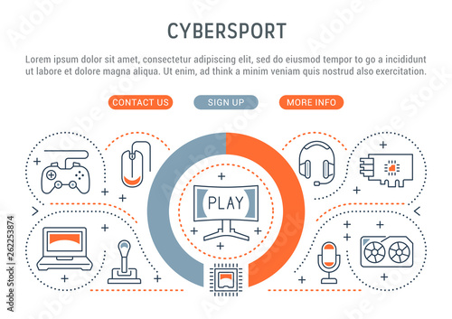 Vector Banner of the Cybersport.