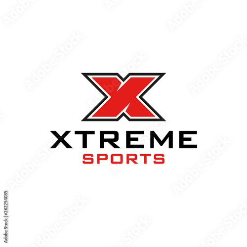 Xtreme X Letter Sport Logo Template Vector Icon Design - Vector 