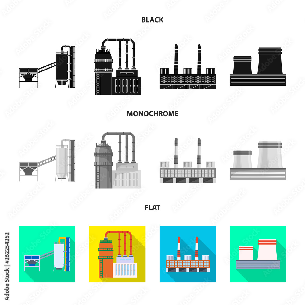Vector design of production and structure sign. Collection of production and technology stock symbol for web. Vector design of production and structure sign. Collection of production and technology stock symbol for web.