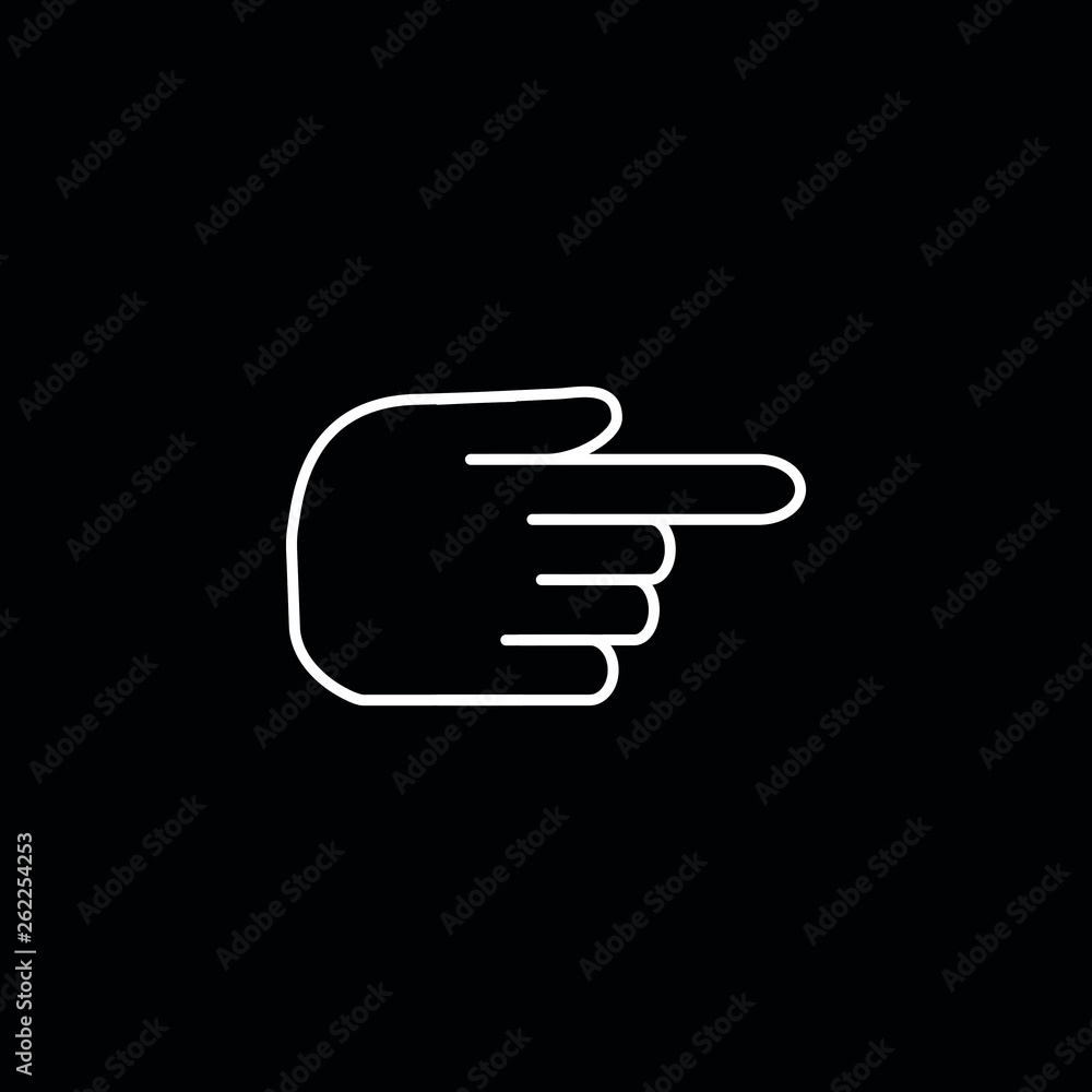 Pointing hand icon vector Pointing hand icon vector