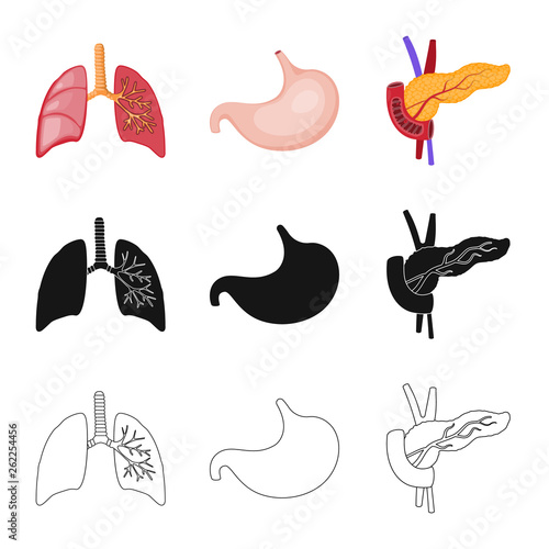 Vector design of biology and scientific icon. Collection of biology and laboratory stock vector illustration.