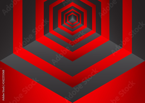 Abstract background isometric shape of hexagons and cubes.