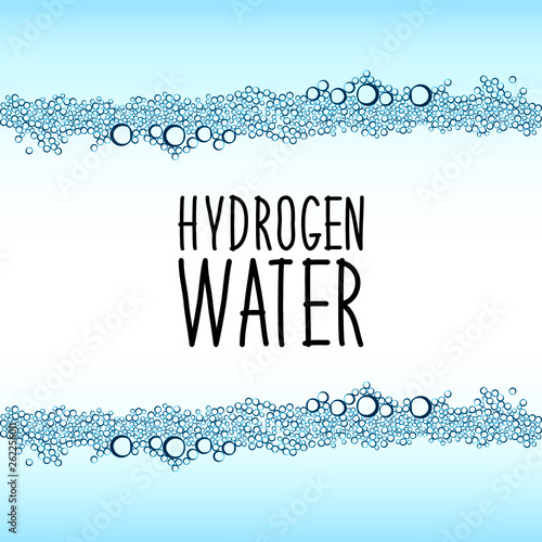 Hydrogen water drinking new technology concept frame