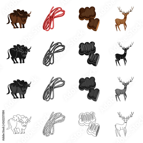 Isolated object of traditional and tour symbol. Collection of traditional and landmarks vector icon for stock.