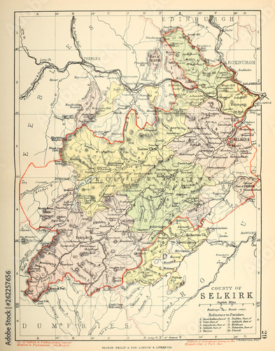 Fototapeta Naklejka Na Ścianę i Meble -  Old map. Scotland