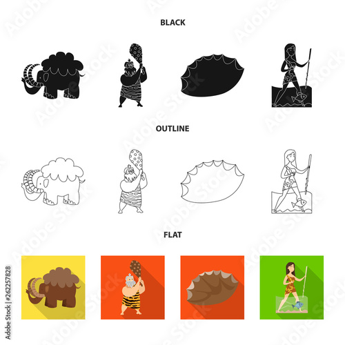 Vector design of evolution  and prehistory icon. Collection of evolution  and development  vector icon for stock.