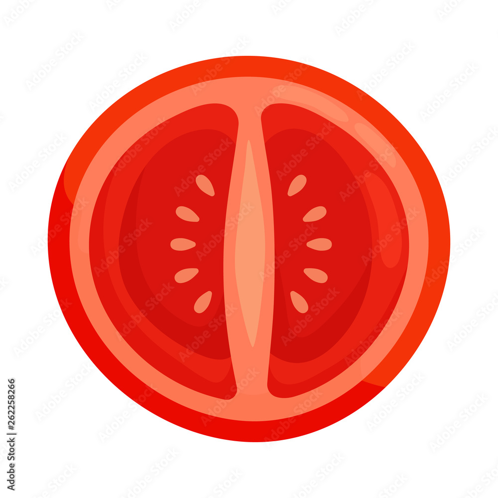 Vector design of half and tomato sign. Set of half and vitamin vector icon for stock. Vector design of half and tomato sign. Set of half and vitamin vector icon for stock.