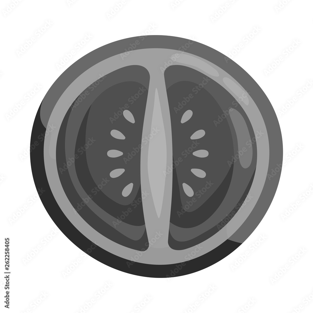 Vector design of half and tomato symbol. Collection of half and vitamin stock symbol for web. Vector design of half and tomato symbol. Collection of half and vitamin stock symbol for web.