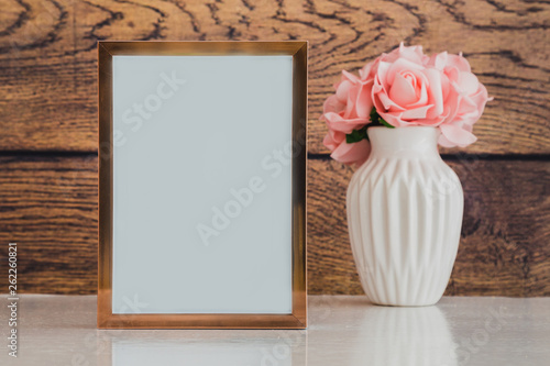 flowers on wooden background