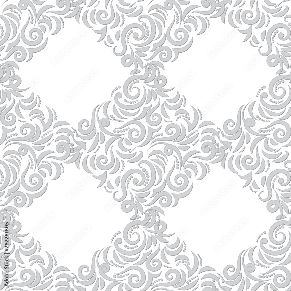 Floral 3d Seamless Pattern Background.