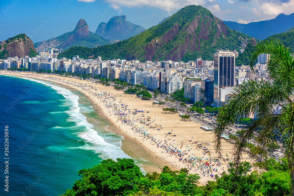 Poster Copacabana Beach In Rio De Janeiro Brazil Wall Art UkPosters