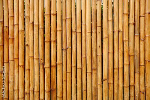Fototapeta Naklejka Na Ścianę i Meble -  Bamboo Fence Wall Texture Background.