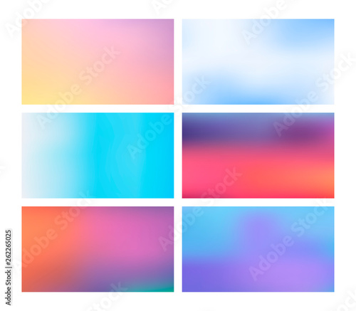 Collection of Vector Blurred Backgrounds.