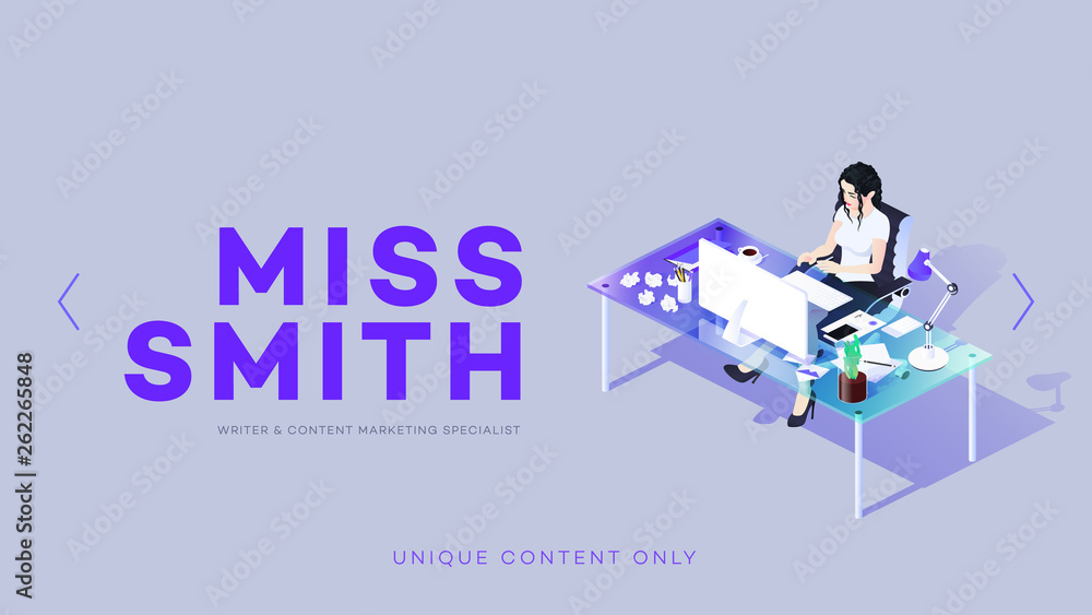 Woman Sit At The Glass Table. Web Template For Editors, Writers, Copywriters, Consultants. Woman Sit At The Glass Table. Web Template For Editors, Writers, Copywriters, Consultants.