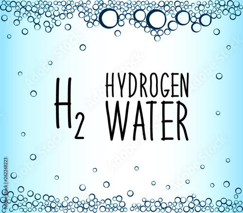 Hydrogen water drinking new technology concept frame
