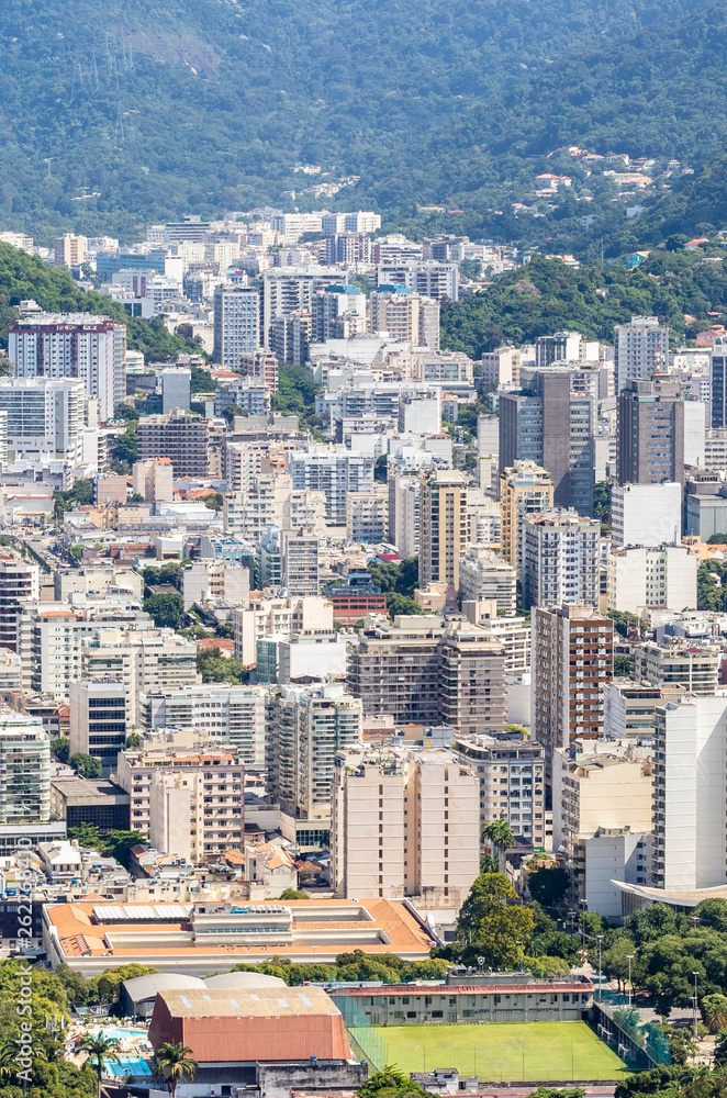 Naklejka premium aerial view of the south zone of rio de janeiro