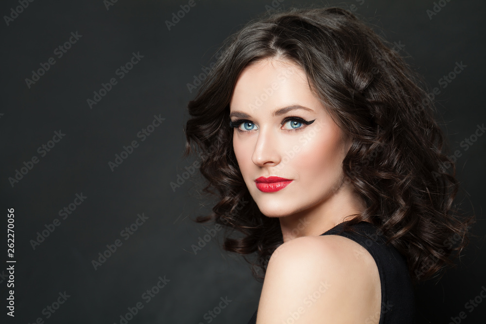 Perfect young model woman with makeup portrait Perfect young model woman with makeup portrait