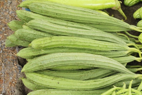 luffa acutangula for cooking at street food