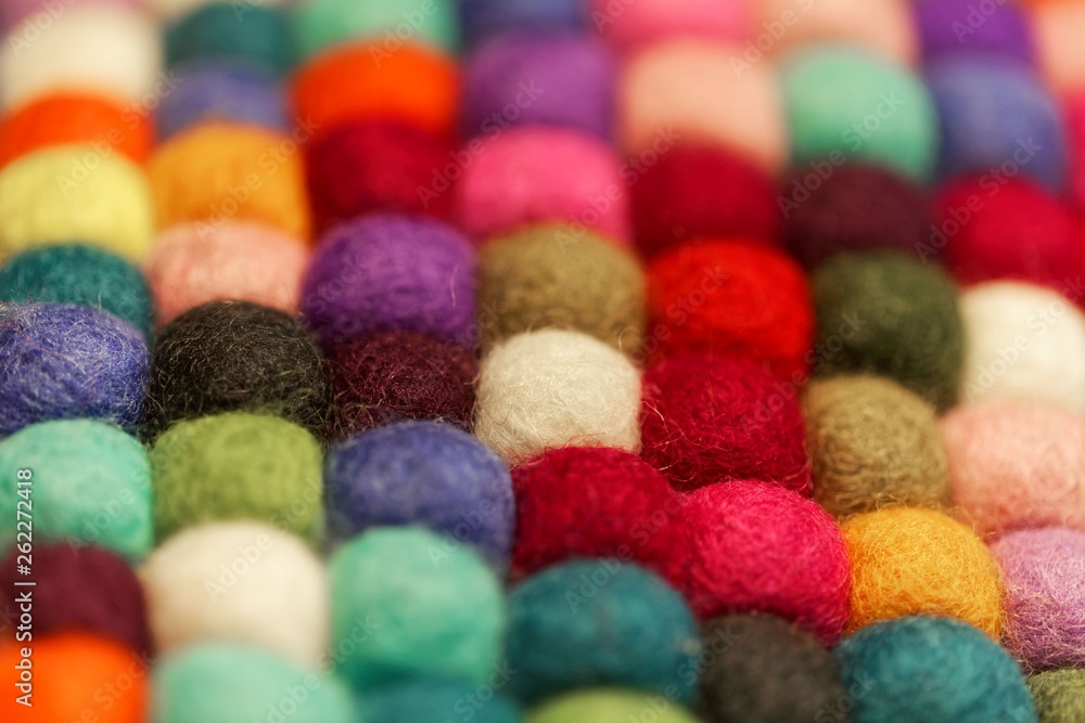 Different colored balls of wool Different colored balls of wool