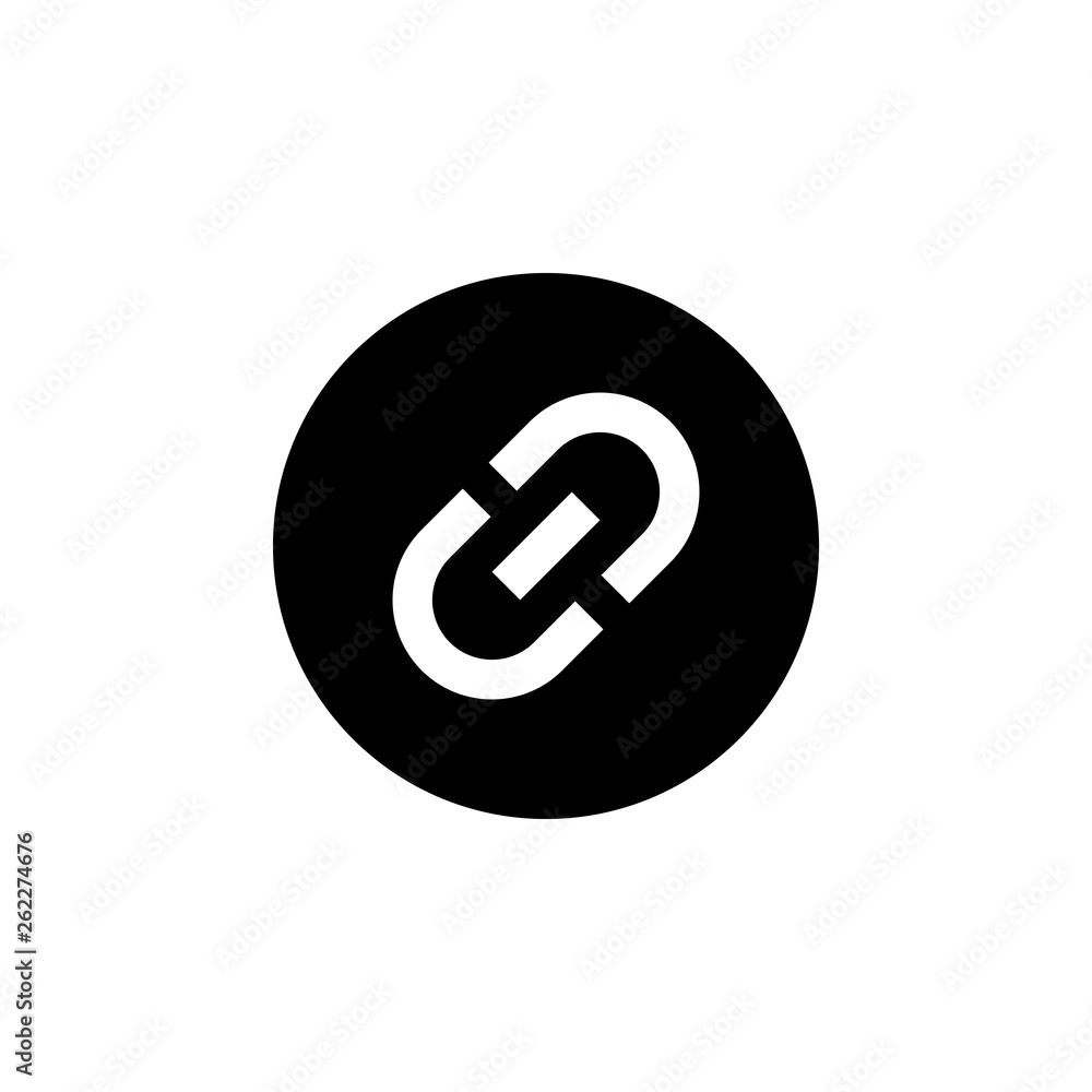 Link icon vector. Hyperlink chain symbol Link icon vector. Hyperlink chain symbol