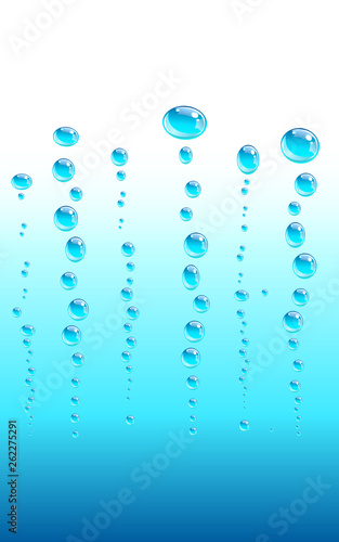 Sparkling bubbles water drink. Vector background