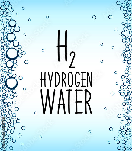 Hydrogen water drinking new technology concept frame