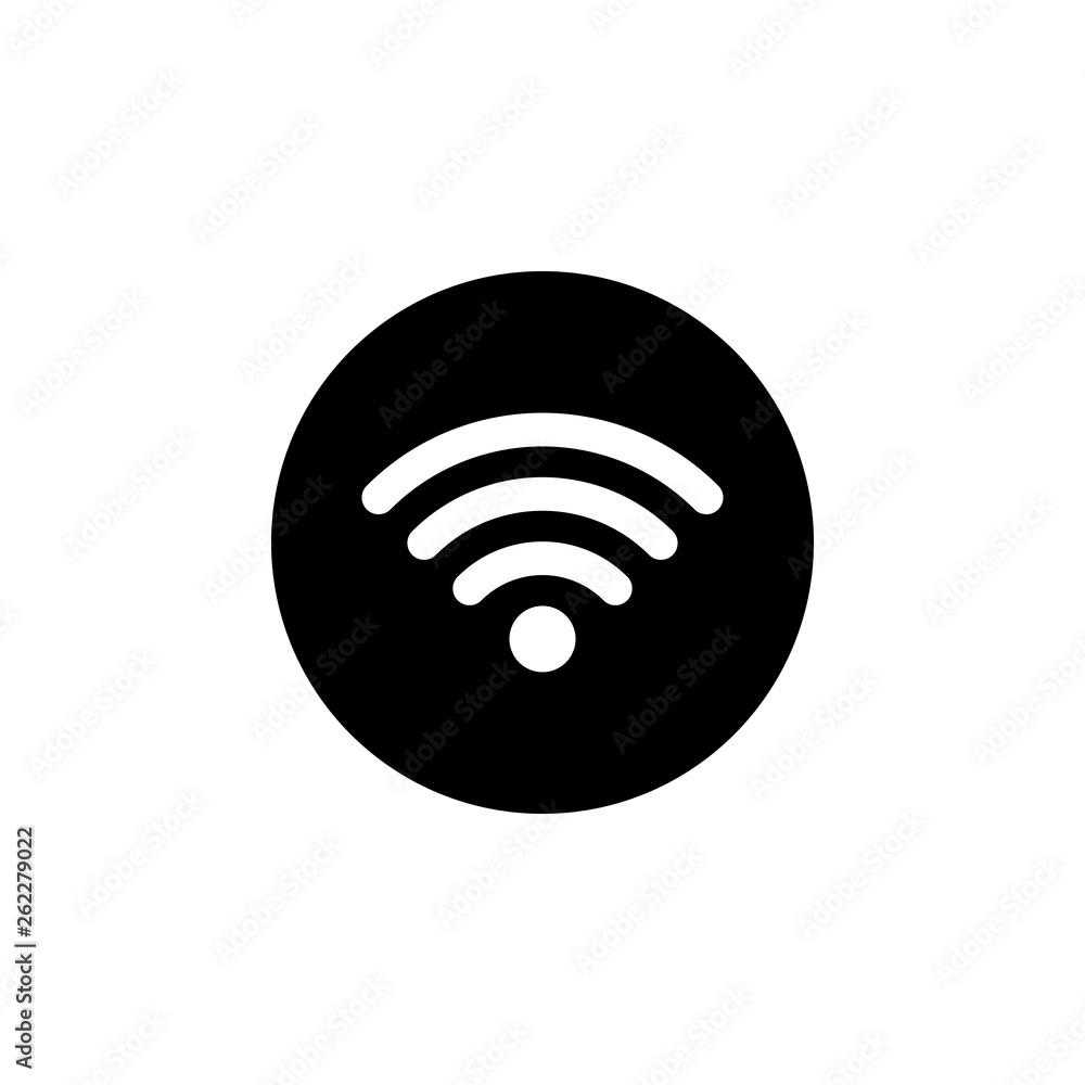 wifi icon vector. signal vector icon. Wireless and wifi icon or sign for remote internet access