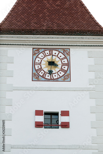 Ledererturm Wels, Turmuhr photo