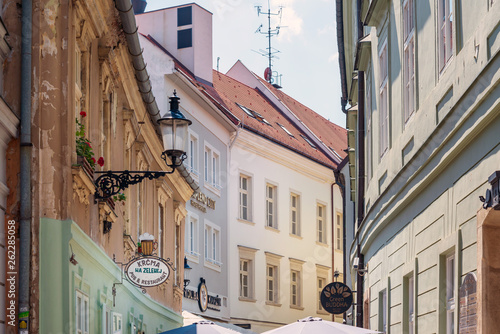 Canvas Print BRATISLAVA, SLOVAKIA - June 27, 2018: Street view of downtown in Bratislava, Slo