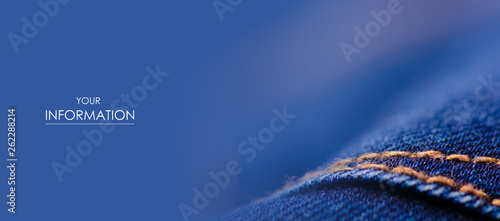 Blue jeans fabric cloth material texture textile macro pattern blur background photo