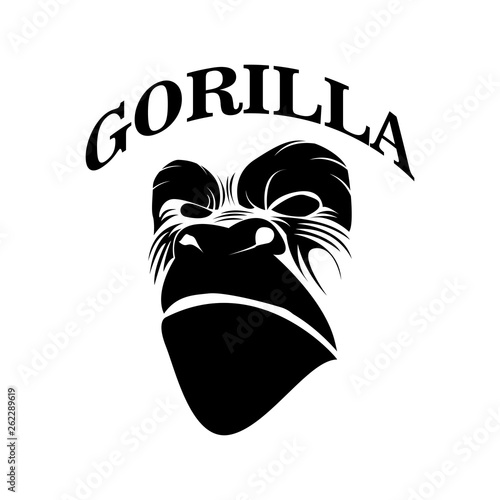 gorilla head vector logo