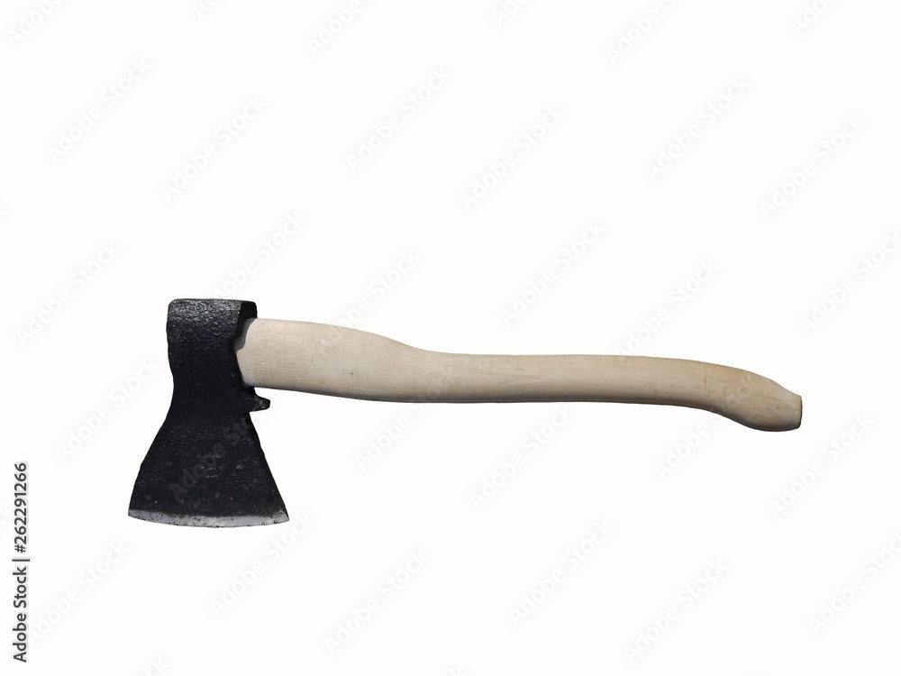 photo of one ax isolated on white background photo of one ax isolated on white background