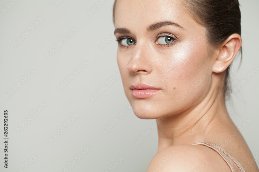 Young perfect woman face. Natural healthy skin without retouching Young perfect woman face. Natural healthy skin without retouching